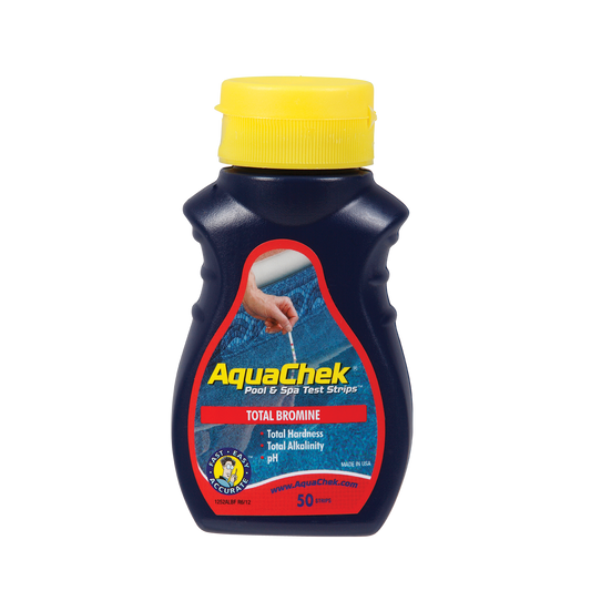 AquaChek Total Bromine Spa Test Strips - 50 Pack - Pool Chemical - Fast Results