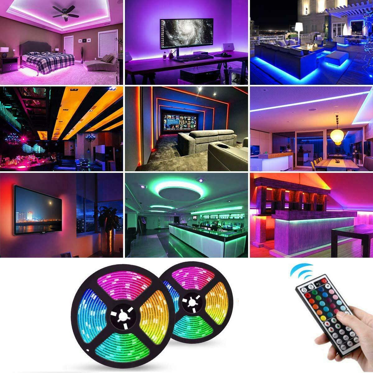 5050 RGB LED Strip Lights Waterproof SMD 300 IP65 5m 12V 44key IR Controller | Auzzi Store