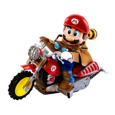 Hot Wheels RC Super Mario Desert Poncho Motorcycle with One-Touch Wheelie Remote Control Toy