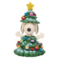 Jim Shore Peanuts Snoopy Christmas Tree Figurine, Hand-Painted Stone Resin with LED Star 37.5cm