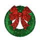 LED Green Christmas Wreath With Red Bow 90.5cm 150 Twinkling Lights Indoor Outdoor Weather Resistant — image 2