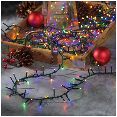 Inliten 400 LED Multi Colour Euro-Style Micro Christmas Lights 2 Pack with 8 Functions Green Wire