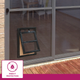 Pillar Medium Flyscreen Pet Door 202 x 254mm Black Flexible Design