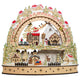 Wooden LED Advent Christmas Calendar with Alpine Village Scene, Sliding Star Countdown and Timer