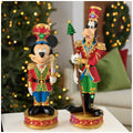 Disney Mickey and Goofy Nutcracker 2 Pack 38cm Illuminated Christmas Decoration with Timer