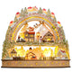 Wooden LED Advent Christmas Calendar with Alpine Village Scene, Sliding Star Countdown and Timer — image 2