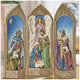 Nativity Scene Tri-Fold Tabletop Display 40.6cm, Hand-Painted Resin with Gold Backdrop