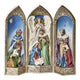 Nativity Scene Tri-Fold Tabletop Display 40.6cm, Hand-Painted Resin with Gold Backdrop — image 3