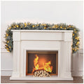 Pre-Lit Flocked Christmas Garland 2.7m with 150 Colour Changing Micro LED Lights, Timer and Dimmer
