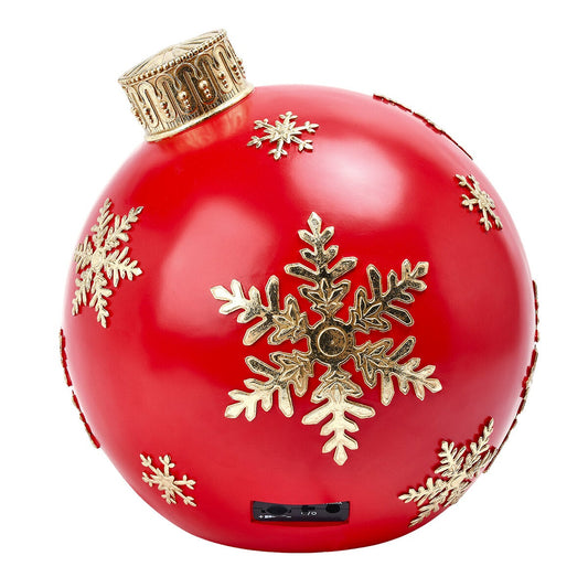 Winter Scene Ornament with Animation and Music 38.8cm, Rotating Train and LED Lit Village Bauble — image 2