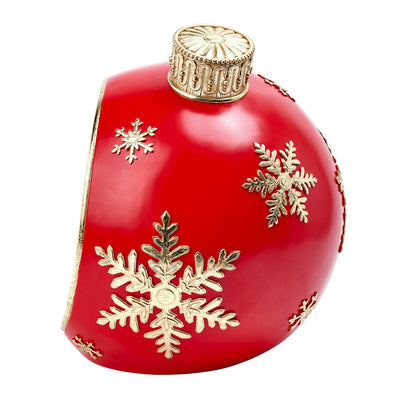 Winter Scene Ornament with Animation and Music 38.8cm, Rotating Train and LED Lit Village Bauble