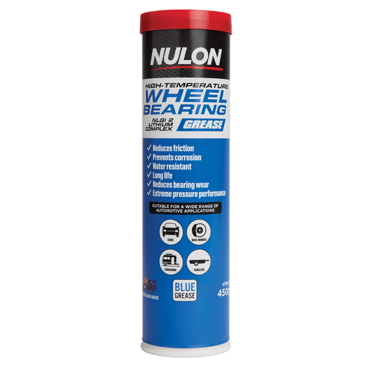 Nulon High Temperature Wheel Bearing Grease 450gm - NLGI 2 Lithium Complex Blue - Water Resistant