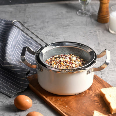 MIU 3 Piece Stainless Steel Fine Mesh Strainer Set 18/8, 12.7cm, 17.7cm and 20.3cm, Dishwasher Safe