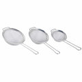 MIU 3 Piece Stainless Steel Fine Mesh Strainer Set 18/8, 12.7cm, 17.7cm and 20.3cm, Dishwasher Safe