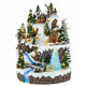 Snowy Woodland Village Holiday Figurine 47cm with Rotating Christmas Tree, Lights and 8 Songs — image 2