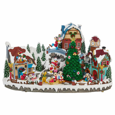 Disney Animated Holiday Village with Music and Lights 29.3cm, Mickey and Friends Tabletop Centrepiece