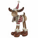 Standing Moose Christmas Statue 86.3cm Plush Figure with Knit Sweater, Scarf and Faux Fur Trim — image 2