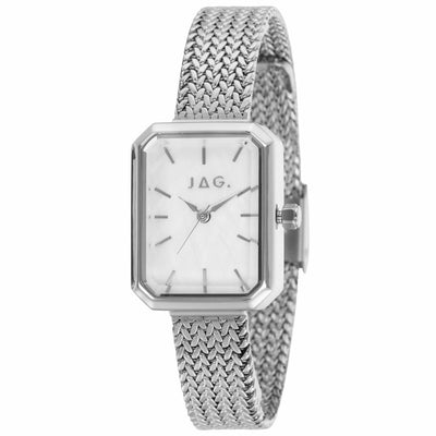 JAG Balmain Women's Watch White Dial with Stainless Steel Mesh Band and Japanese Quartz J2916A