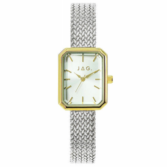 JAG Balmain Women's Watch, Silver Dial, Gold Case, Mesh Band, Japanese Quartz J2998A
