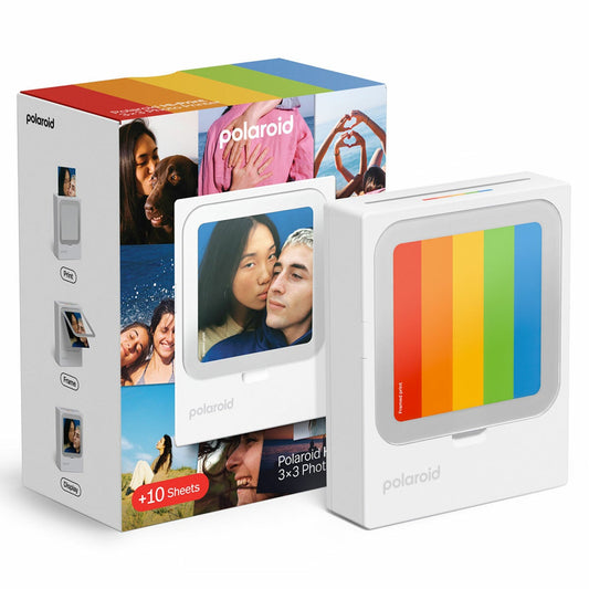 Polaroid Hi-Print 3x3 Photo Printer White 9196 for iOS and Android with Rechargeable Battery