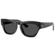 Burberry BE4440U 411287 Women's Sunglasses Grey Acetate Shield Frame with Check Detail