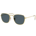Ray-Ban Frank RB3857 9196R5 Men's Sunglasses Gold Square Metal Frame with Blue Lenses 51mm
