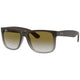 Ray-Ban Justin Classic RB4165 854/7Z Men's Square Sunglasses Rubber Brown on Grey 55mm