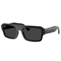 Ray-Ban RB4454F 667748 Lukas Men's Sunglasses, Black Polarised Lenses, Rectangle Acetate Frame