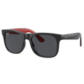 Ray-Ban Jr Justin RJ9069S 716687 Kids' Square Sunglasses with Black Frame and Dark Grey Lenses