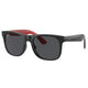Ray-Ban Jr Justin RJ9069S 716687 Kids' Square Sunglasses with Black Frame and Dark Grey Lenses