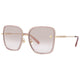 Versace VE2247D 14837I Women's Sunglasses Transparent Pink Metal Frame, Light Brown Gold Mirror Lens