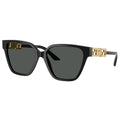 Versace VE4471BF GB1/87 Women's Sunglasses Black Butterfly Acetate Frame with Dark Grey Lenses