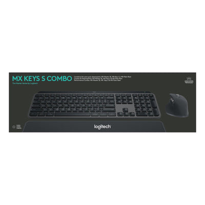 Logitech MX Keys S Combo Wireless Keyboard and MX Master 3S Mouse Graphite with Palm Rest 920-011605