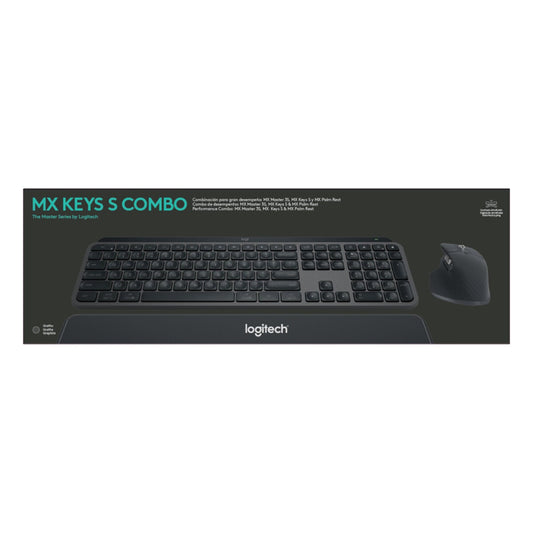 Logitech MX Keys S Combo Wireless Keyboard and MX Master 3S Mouse Graphite with Palm Rest 920-011605 — image 2