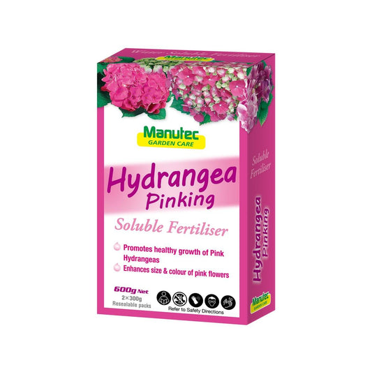 Manutec Hydrangea Pink Fertiliser 600g Soluble Powder Boost Growth - Auzzistore