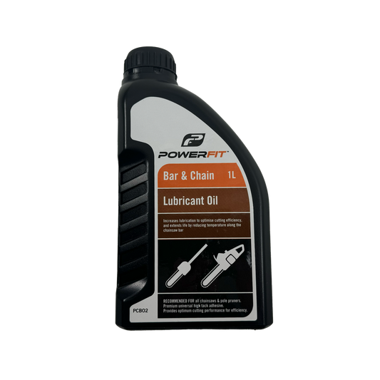 Powerfit 1L Bar and Chain Lubricant Oil - Reduces Friction - Compatible with All Chainsaws - Auzzistore