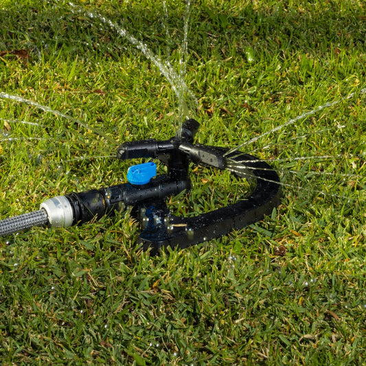 Nylex 3 Arm Sprinkler - Flow Control - 26m Coverage - Blue – view 2 - Auzzistore