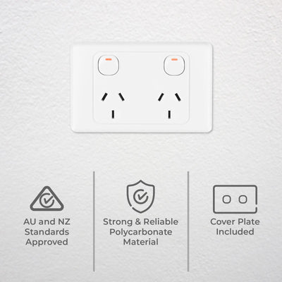 Deta Double Power Point - 10 Pack - 250V - Polycarbonate - Durable