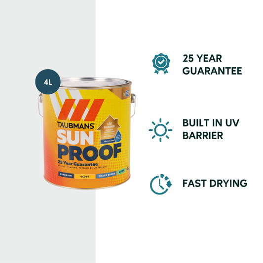 Taubmans 4L Accent Gloss Sunproof Exterior Paint - 4L - UV Protection, Self-Priming – view 2 - Auzzistore