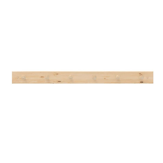 Mode 6 Hook Rack - Natural Pine Board - 6 Hooks - Functional Design