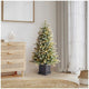 Pre-Lit Glitter Frosted Potted Christmas Tree 1.3m with 200 Colour Changing Micro LEDs and Remote