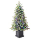 Pre-Lit Glitter Frosted Potted Christmas Tree 1.3m with 200 Colour Changing Micro LEDs and Remote — image 4