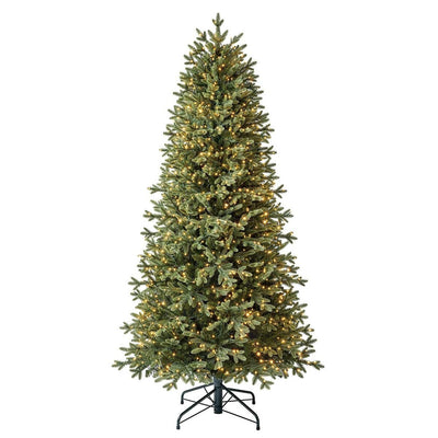 Pre-Lit Slim Aspen Artificial Christmas Tree 1.9m with 1,200 Colour-Changing Micro LEDs and Remote