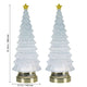 Glitter LED Christmas Trees 38cm Set of 2, Battery Operated with Timer and Colour Changing Lights — image 2