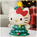 Jim Shore Hello Kitty Christmas Tree Figurine 37cm, Hand-Painted Stone Resin with LED Star
