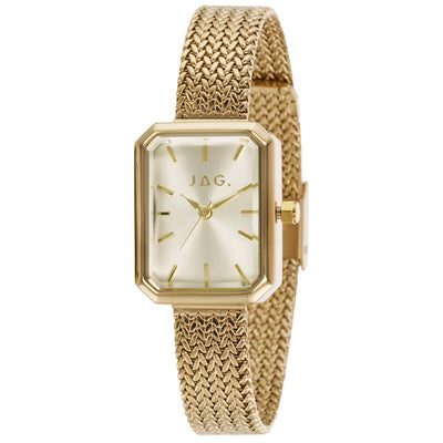 JAG Balmain Women's Watch J2915A Gold Stainless Steel Mesh Band, Champagne Dial, 3ATM