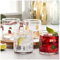 Pandex Holiday Glass 4 Piece Set 414ml with Candy Cane, Gingerbread Man, Christmas Tree and Gift Designs