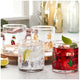 Pandex Holiday Glass 4 Piece Set 414ml with Candy Cane, Gingerbread Man, Christmas Tree and Gift Designs