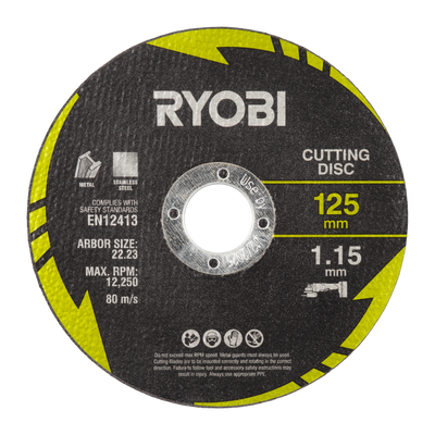 Ryobi 4 Piece Cutting and Grinding Set - 125mm - Metalworking Precision
