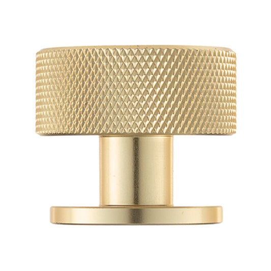 Taskmaster 32mm Knurled Cabinet Knob - Brushed Brass - 1 Pack - Easy Install – view 2